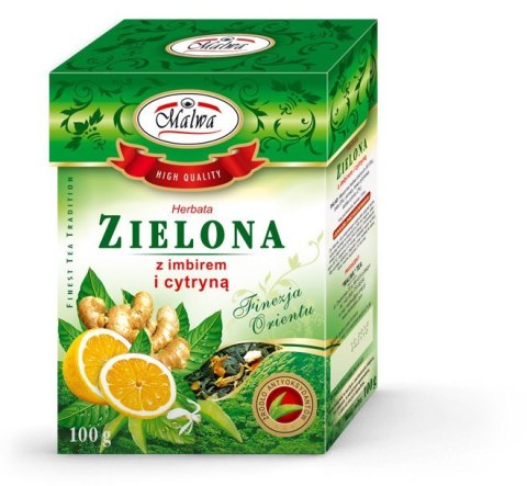 MALWA HERBATA ZIELONA Z IMBIREM I CYTRYNA 100g