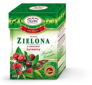 MALWA HERBATA ZIELONA Z OWOCEM ŻURAWINY 100G