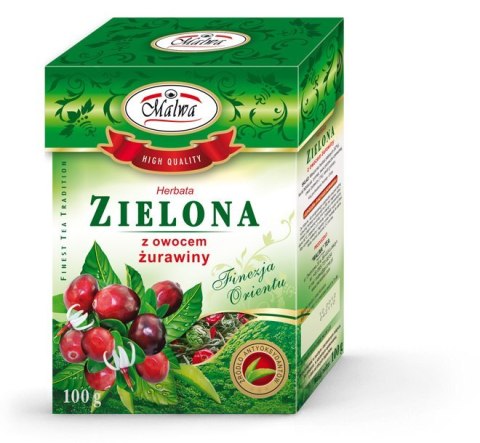 MALWA HERBATA ZIELONA Z OWOCEM ŻURAWINY 100G