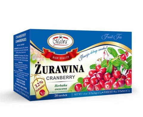 MALWA HERBATA ŻURAWINA 20TB