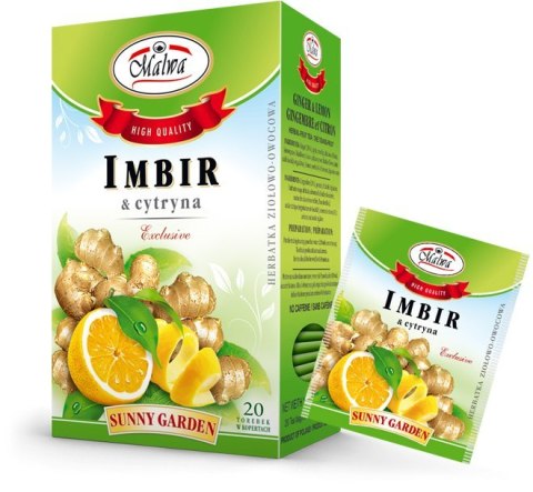 MALWA SUNNY GARDEN IMBIR Z CYTRYNĄ 20TB