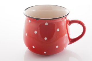 DS KK118 KUBEK BECZUŁKA 770ML CZERWONY KROPKI
