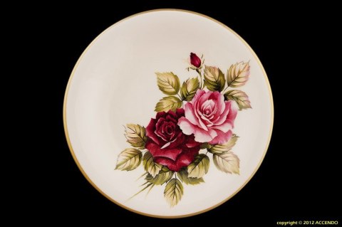 MIER. 1 SZTUKA TALERZ DESEROWY 18 CM RÓŻE