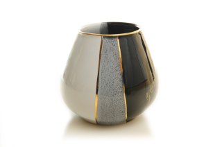 MIER. KUBEK ŚREDNI DO YERBA MATE BIAŁO-CZARNY