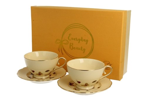 DUO KPL 2 FILIŻANKI ZE SPOD. ESPRESSO MOTYLKI 5065