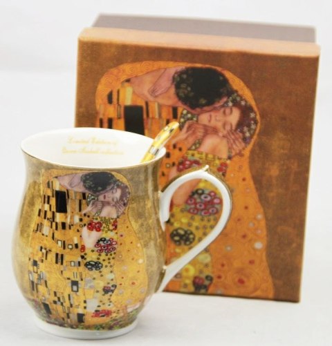 PIP W8A93-21041 KUBEK Z ŁYŻECZKĄ KLIMT POCAŁUNEK