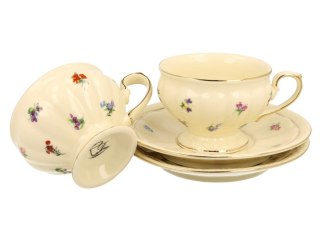 DUO ECRU KPL 2 FILIŻANKI ZE SPOD. ENGLAND 2742