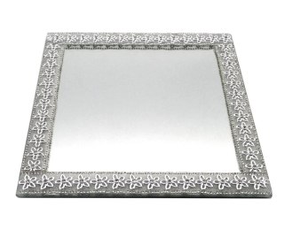 MX HTRJ4319 ELIA SILVER PODSTAWKA POD ŚWIECĘ 20X20