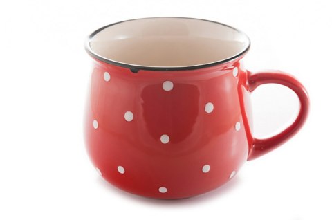 DS KK5085 KUBEK BECZUŁKA ESPRESSO CZERWONY KROPKI