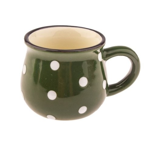 DS KK5087 KUBEK BECZUŁKA ESPRESSO ZIELONY KROPKI