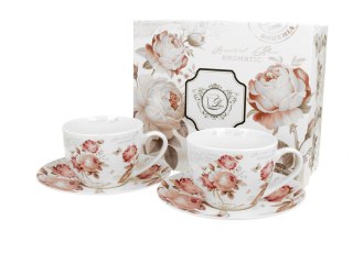 DUO KPL 2 FILIŻANKI SPODKI 280ML SECESJA 5415