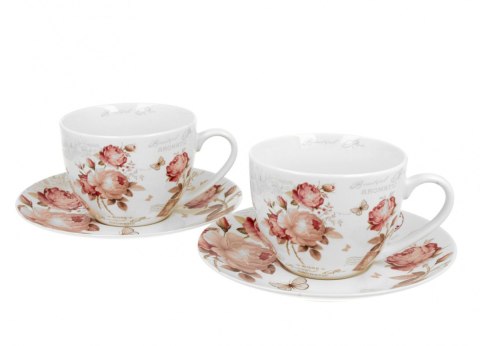 DUO KPL 2 FILIŻANKI SPODKI 280ML SECESJA 5415