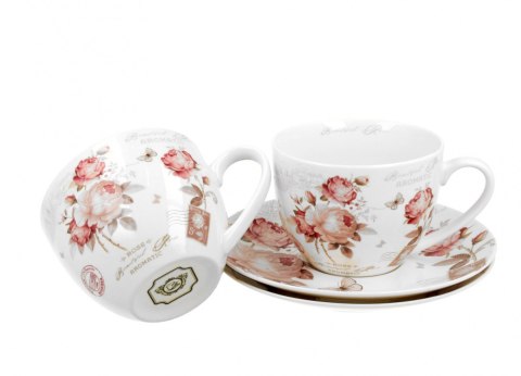 DUO KPL 2 FILIŻANKI SPODKI 280ML SECESJA 5415