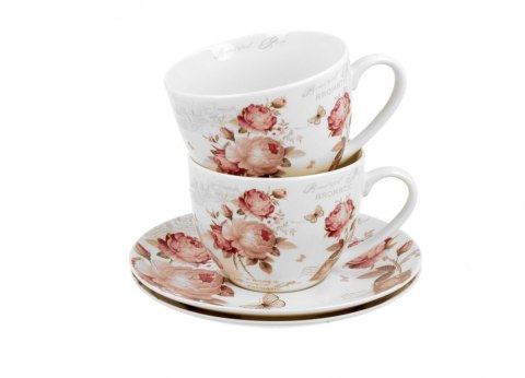 DUO KPL 2 FILIŻANKI SPODKI 280ML SECESJA 5415