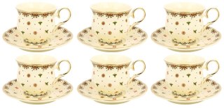 DUO KPL 6 FILIŻANEK ZE SPODKAMI CASABLANCA K.5767