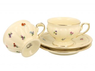 DUO KPL 6 FILIŻANEK ZE SPODKAMI ENGLAND K.5750