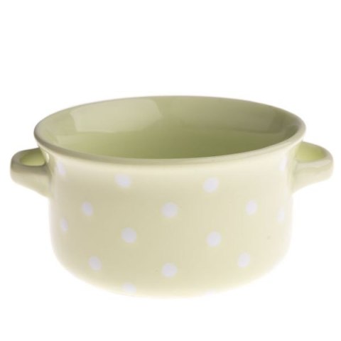 DS KK5068 MISKA Z USZAMI PISTACJOWA KROPKI