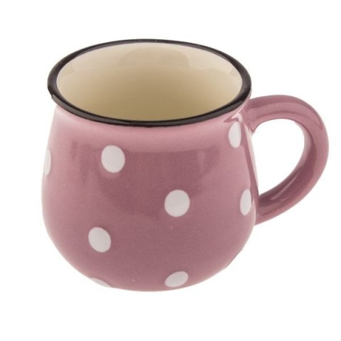 DS KK5084 KUBEK BECZUŁKA ESPRESSO FIOLETOWY KROPKI