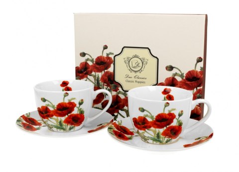 KPL 2 FILIŻANKI SPOD. 280ML CLASSIC POPPIES K.6788
