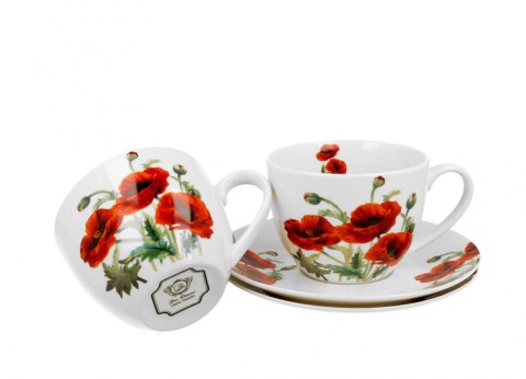 KPL 2 FILIŻANKI SPOD. 280ML CLASSIC POPPIES K.6788