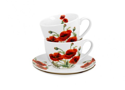 KPL 2 FILIŻANKI SPOD. 280ML CLASSIC POPPIES K.6788