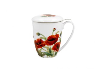 KUBEK Z ZAPARZACZEM 380ML CLASSIC POPPIES K.6269