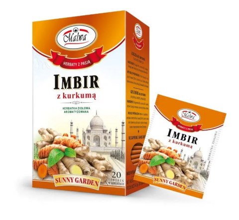 MALWA SUNNY GARDEN IMBIR Z KURKUMĄ 20TB x 2g