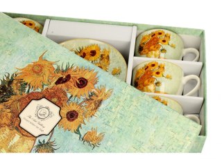 KPL 6 FILIŻANEK ZE SPOD. VAN GOGH SUNFLOWERS 8003
