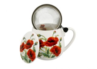DUO KUBEK BARYŁKA ZAPARZACZ CLASSIC POPPIES K.6443