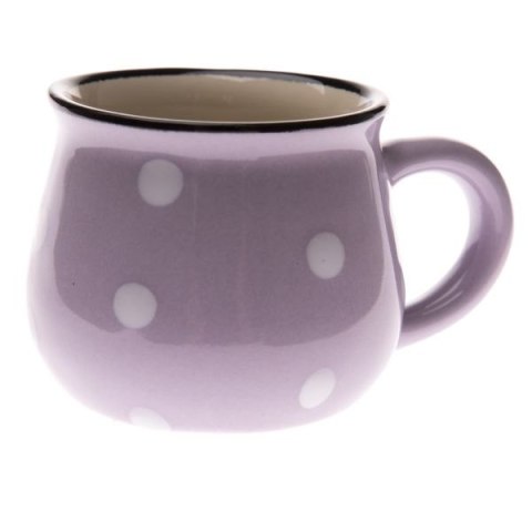 DS KK306 KUBEK BECZUŁKA ESPRESSO FIOLETOWY KROPKI