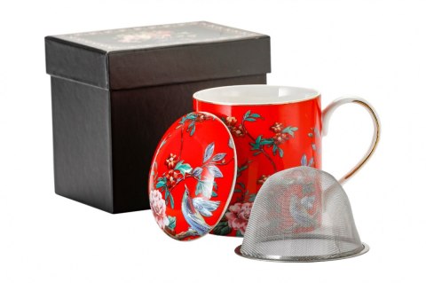 MP 290-9051 KUBEK 360ML Z ZAPARZACZEM CZERWONY
