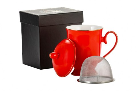 MP 290-9055 KUBEK 325ML Z ZAPARZACZEM CZERWONY