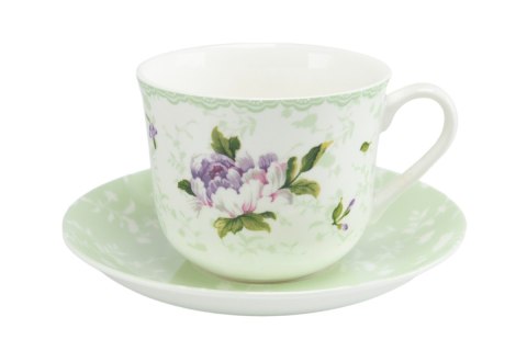 AX 444-072 FILIŻANKA JUMBO 450ML KWIATY ZIELONE