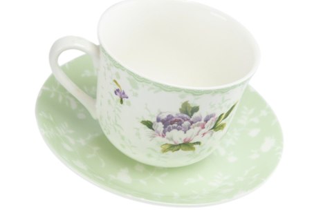 AX 444-072 FILIŻANKA JUMBO 450ML KWIATY ZIELONE