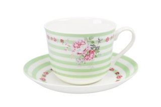 AX 444-077 FILIŻANKA JUMBO 450ML ZIELONE PASKI