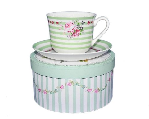 AX 444-077 FILIŻANKA JUMBO 450ML ZIELONE PASKI