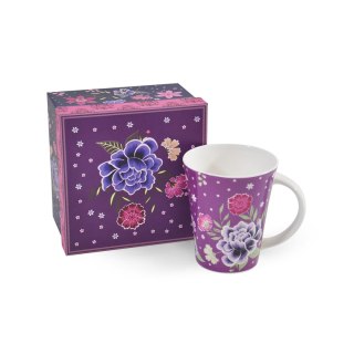 AX 444-088 KUBEK 360ML FIOLETOWY W KWIATY