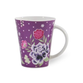 AX 444-088 KUBEK 360ML FIOLETOWY W KWIATY