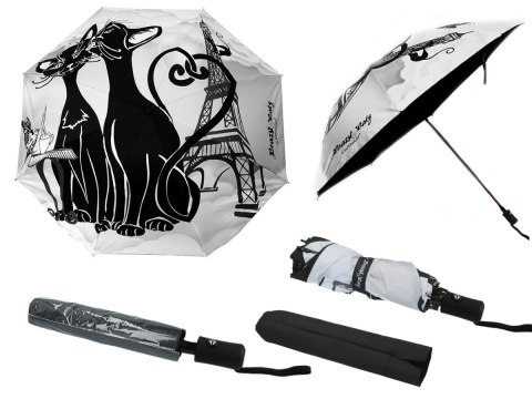 CARM. 021-7342A PARASOL SKŁADANY AUTOMAT KOCI ŚWIA