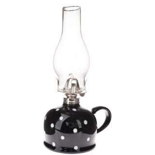 DS KK322 CERAM. LAMPA NAFTOWA CZARNA KROPKI