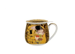 DUO KUBEK BARYŁKA ZAPARZACZ KISS BROWN K.3397