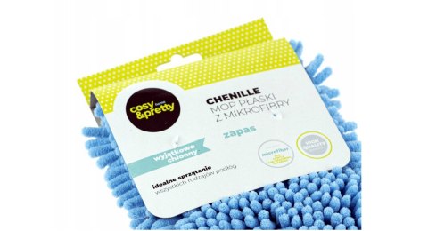 C&P-0528 MOP KOŃCÓWKA ZAPAS CHENILLE NIEBIESKI