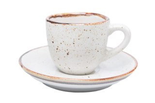 KERA FILIŻANKA 0,1L + SPODEK BEL RUSTIC KREM