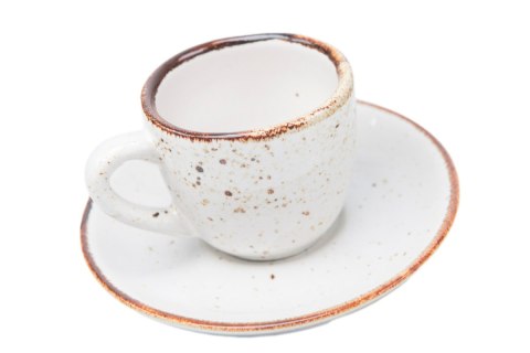 KERA FILIŻANKA 0,1L + SPODEK BEL RUSTIC KREM