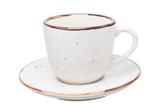 KERA FILIŻANKA 0,2L + SPODEK BEL RUSTIC KREM