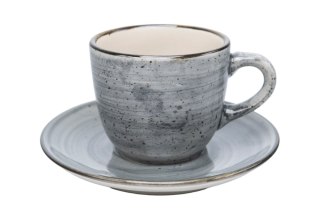 KERA FILIŻANKA 0,2L+ SPODEK BEL RUSTIC SZARY