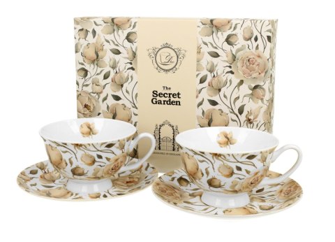 KPL 2 FILIŻANEK ROYAL ENGLISH ROSES WHITE K.4783