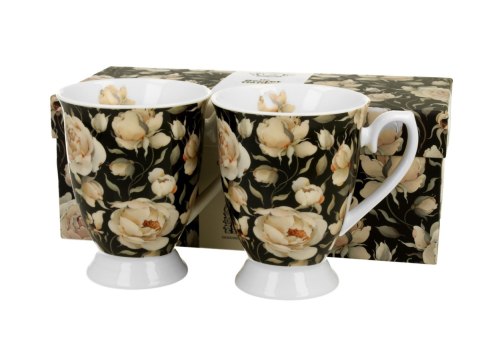 KPL 2 KUBKÓW ROYAL ENGLISH ROSES BLACK K.4868