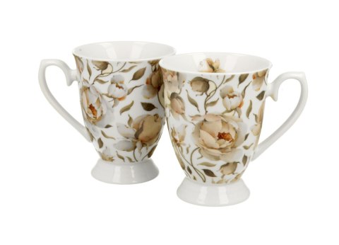 KPL 2 KUBKÓW ROYAL ENGLISH ROSES WHITE K.4776