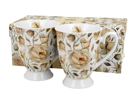 KPL 2 KUBKÓW ROYAL ENGLISH ROSES WHITE K.4776